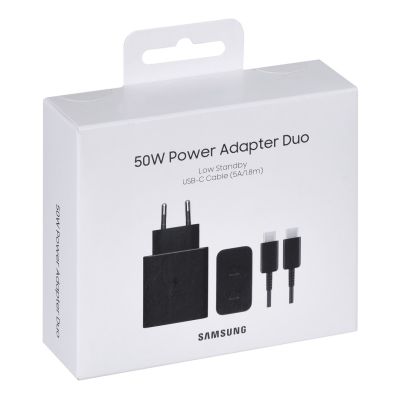 3. Samsung 50W Netzteil Duo, Schwarz