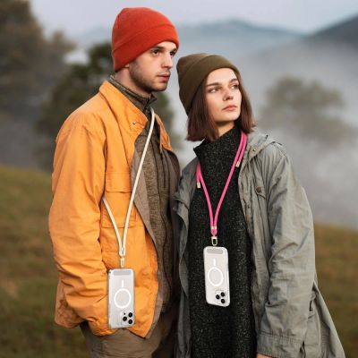 3. Tech-Protect C7S Seil-Umhängegurt – Rosa