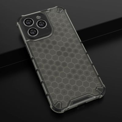 18. Wabenhülle für iPhone 14 Pro Max gepanzerte Hybridhülle transparent