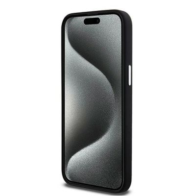 5. DKNY Flüssigsilikon-Hülle mit kleinem Metalllogo und MagSafe-Funktion für iPhone 14 Pro Max – Schwarz