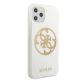 5. Guess GUHCN65TPUWHGLG iPhone 11 Pro Max weiß/weiße Hartschale Glitter 4G Circle Logo