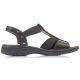 11. Schwarze Römersandalen aus Leder Rieker W 64580