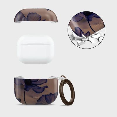 3. Tech-Protect Lamano Hülle für AirPods 4 – braun und lila