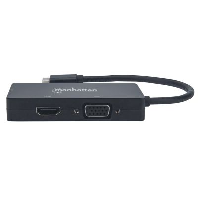 4. MANHATTAN-ADAPTER MULTIPORT USB-C 3.1 AUF HDMI/DVI/VGA M/F