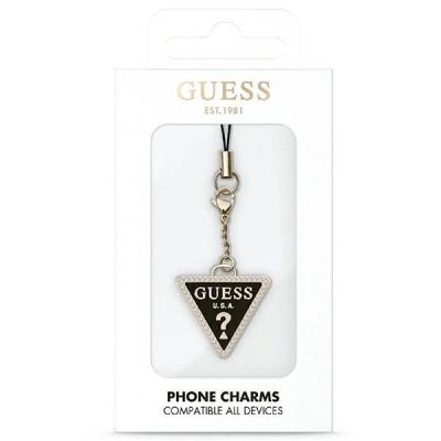 2. Guess Case-Anhänger GUCPMTDCK Phone Strap Triangle Diamond Charm mit Strasssteinen