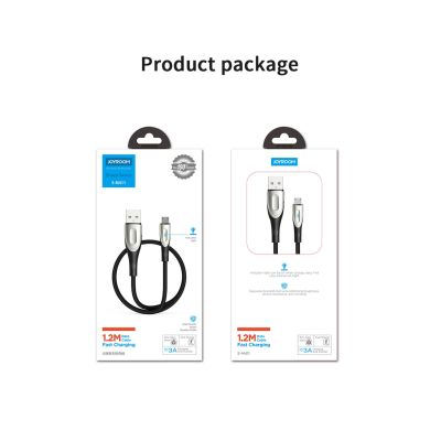 12. Joyroom Sharp Series S-M411 USB-A/Micro-USB 3A-Kabel 2 m mit Ladeanzeige – Schwarz