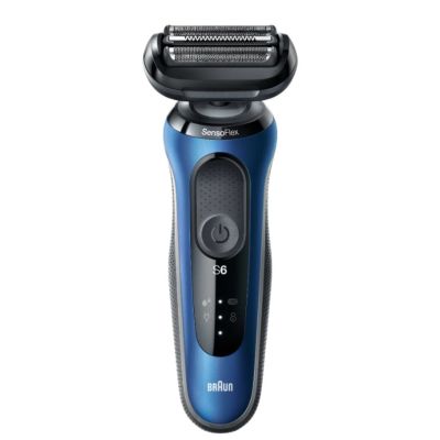 2. Braun Series 6 61-B4500cs – Folienrasierer – Blau – Tasten – LED – Laden – Ein/Aus – Netz-/Akkubetrieb