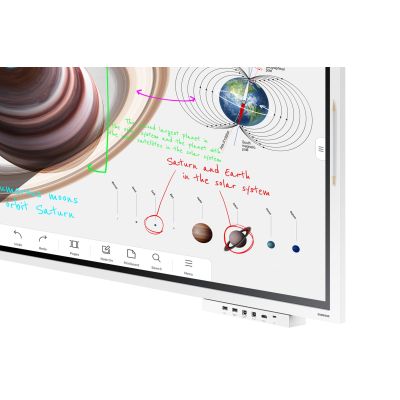 19. SAMSUNG Flip Pro Digital Flipboard 65" 4K IR-Touch HDMI USB-C USB LAN WiFi WPA2 Enterprise Bluetooth Tizen 6.5 SoC 2x10W 400x400