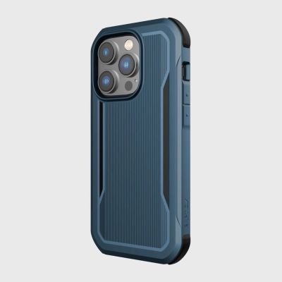 9. Raptic X-Doria Fort Case iPhone 14 Pro mit gepanzerter blauer MagSafe-Hülle