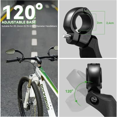 3. Rockbros rechter Fahrradspiegel 26210001002 schwarz