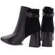 10. Schwarze Damen-Ankle-Boots aus Leder mit hohem Absatz, D&A S.Barski CR62-3477