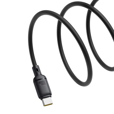3. Baseus Silky Series 100W USB-C - USB-C 1m Kabel - Schwarz