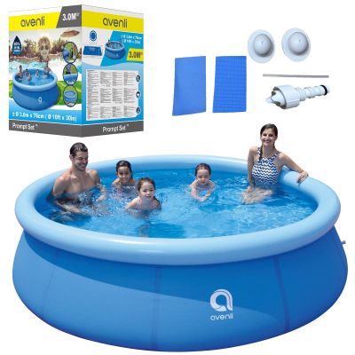 18. Aufblasbarer Pool mit aufblasbarem Halsband 300 x 76 cm 17793