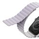 7. Uniq Revix Armband für Apple Watch 1/2/3/4/5/6/7/8/SE/SE2/Ultra 42/44/45/49 mm – lila-weiß