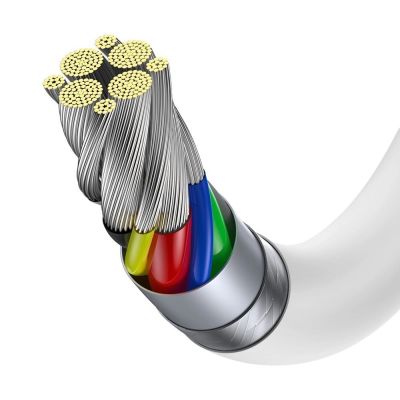 4. Baseus CATYS-C02 USB-C - USB-C PD QC FCP Kabel 100W 5A 2m - Weiß