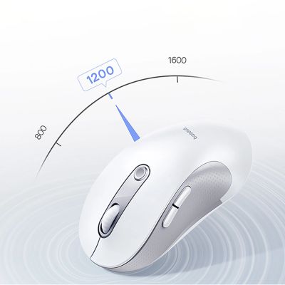 9. Baseus F02 Kabellose ergonomische Bluetooth-Maus – Weiß