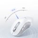 9. Baseus F02 Kabellose ergonomische Bluetooth-Maus – Weiß