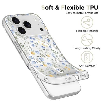 3. Tech-Protect FlexAir MagSafe Case für iPhone 17 Pro Max – Gänseblümchen mit Blättern