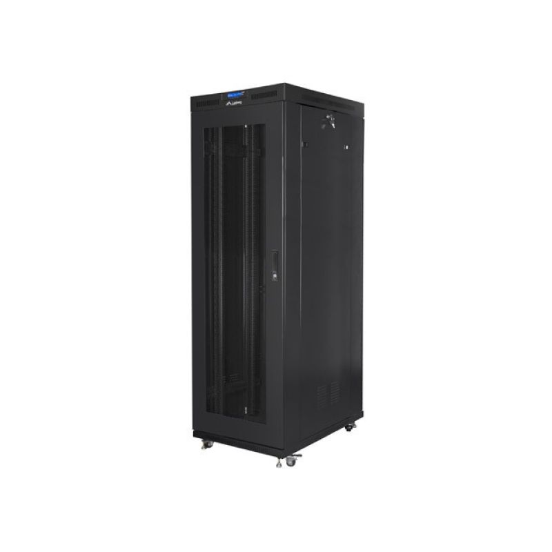12. Lanberg FF01-8027-23BL 27U freistehendes Rack Schwarz