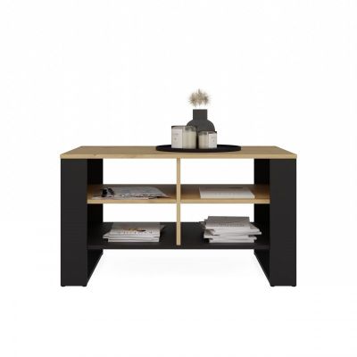 2. Moderner Couchtisch, 4-teilig, handgefertigt, schwarze Beine