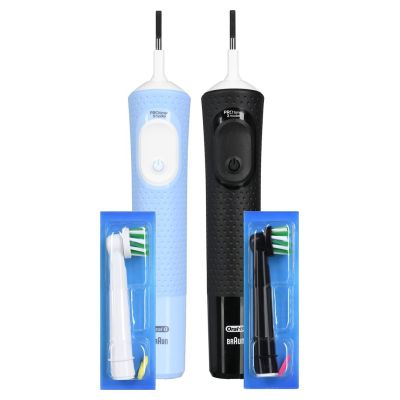 5. Oral-B Vitality Pro Duo Rote, pulsierende Zahnbürste für Erwachsene, Schwarz, Blau, Weiß