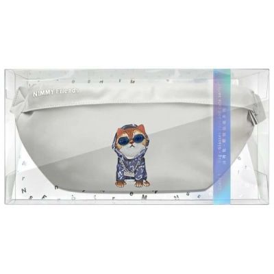 12. Nimmy Crossbody Glasses Cool Cat Umhängetasche - Grau