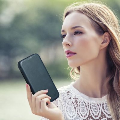 31. iCarer CE Oil Wax Premium Leather Folio Case iPhone 14 Plus magnetische Klapphülle MagSafe blau (AKI14220707-BU)