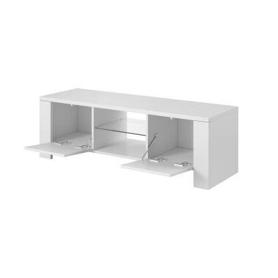 2. TV-Schrank WEST 42/130/42 weiß/glänzend weiß