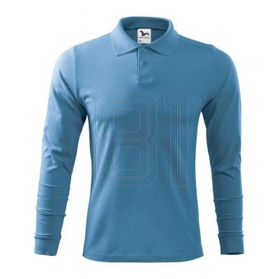 7. Malfini Single J. LS M Poloshirt MLI-21114 azurblau