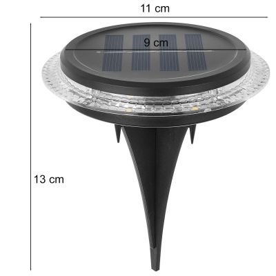 29. Solar-Scheibenlampen zur Boden- oder Wandmontage, 2 Stück