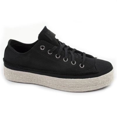 11. Converse Chuck Taylor Damen-Sportschuhe, Espadrilles, modisch, schwarz, bequem