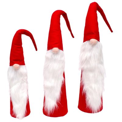 12. Set roter dekorativer Weihnachtsmänner 60, 70, 80 cm