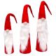 12. Set roter dekorativer Weihnachtsmänner 60, 70, 80 cm