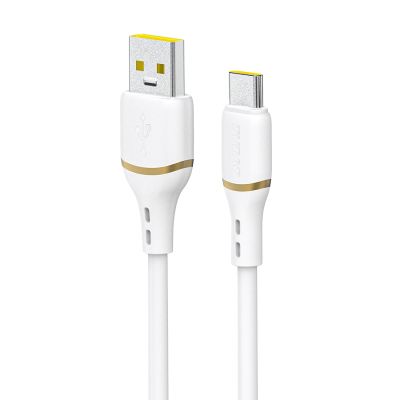 Dudao L25T USB-A - USB-C Silikonkabel 5A 1m - Weiß