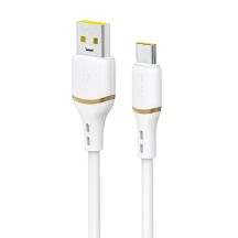 Dudao L25T USB-A - USB-C Silikonkabel 5A 1m - Weiß