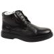 Lee Cooper Herrenschuhe, elegante schwarze gefütterte Lederstiefeletten