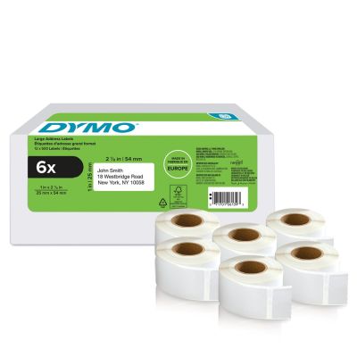 3. DYMO LW-Rücksendeadress-Etiketten groß 25x54mm 6x 500St./Rol.