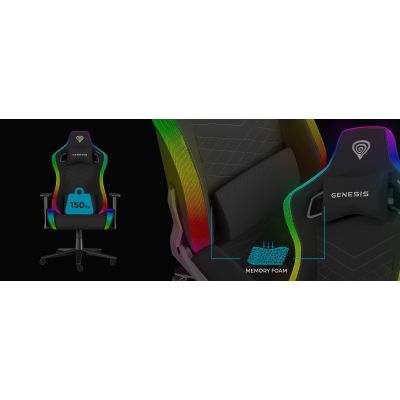 8. GENESIS NFG-2247 Gaming-Stuhl – Gaming-Stuhl mit gepolstertem Sitz