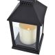 4. Dekorative Laterne 23 cm LED, batteriebetrieben, schwarz