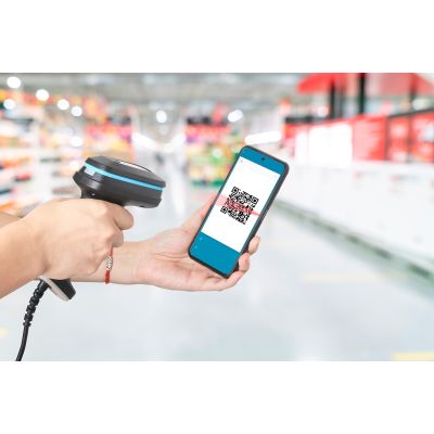 7. MANHATTAN 2D LED-Barcodescanner IP52 Handscanner 450 mm
