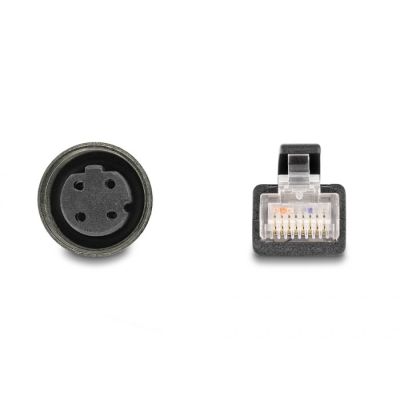 3. DeLOCK M12 D-kodiertes 4-poliges Buchse auf RJ45 Stecker Adapterkabel, 50 cm lang