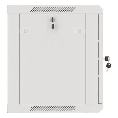 2. Rack-Einbauschrank, Wandmontage, 19" 9U, 600x450, grau, Metalltür, LANBERG (Flat Pack)