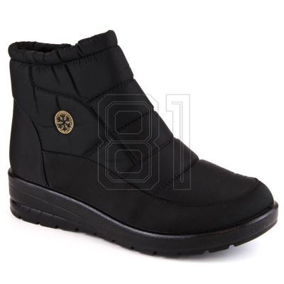 16. News W EVE437A schwarze Schneestiefel mit Keilabsatz
