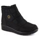 16. News W EVE437A schwarze Schneestiefel mit Keilabsatz