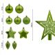 4. Dekorative Plastikkugeln, sicher, 40 Stück, grüner Glimmer