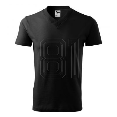 5. Malfini V-Ausschnitt T-Shirt M MLI-10201 schwarz