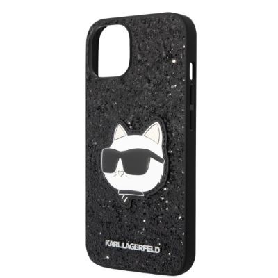 6. Karl Lagerfeld KLHCP14MG2CPK iPhone 14 Plus 6,7" schwarz/schwarzes Hardcase Glitter Choupette Patch