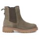 2. Damen-Lederstiefeletten im Chelsea-Stil khaki Filippo DBT7935