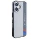 4. BMW Motorsport IML Vertikalstreifen iPhone 16 Hülle - Grau