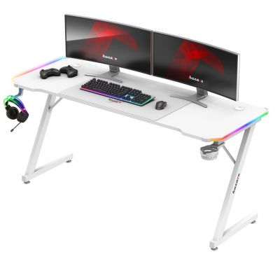 7. Huzaro Hero 4.8 Weißer RGB-Gaming-Schreibtisch